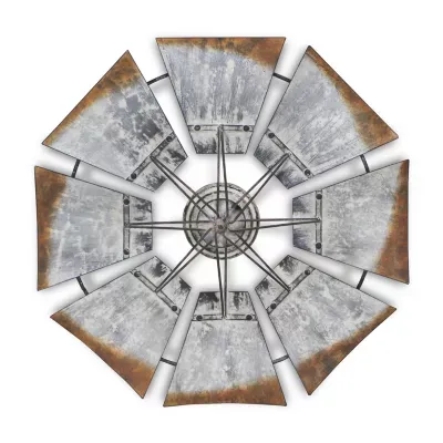 An All Windmill Décor Piece Metal Wall Art