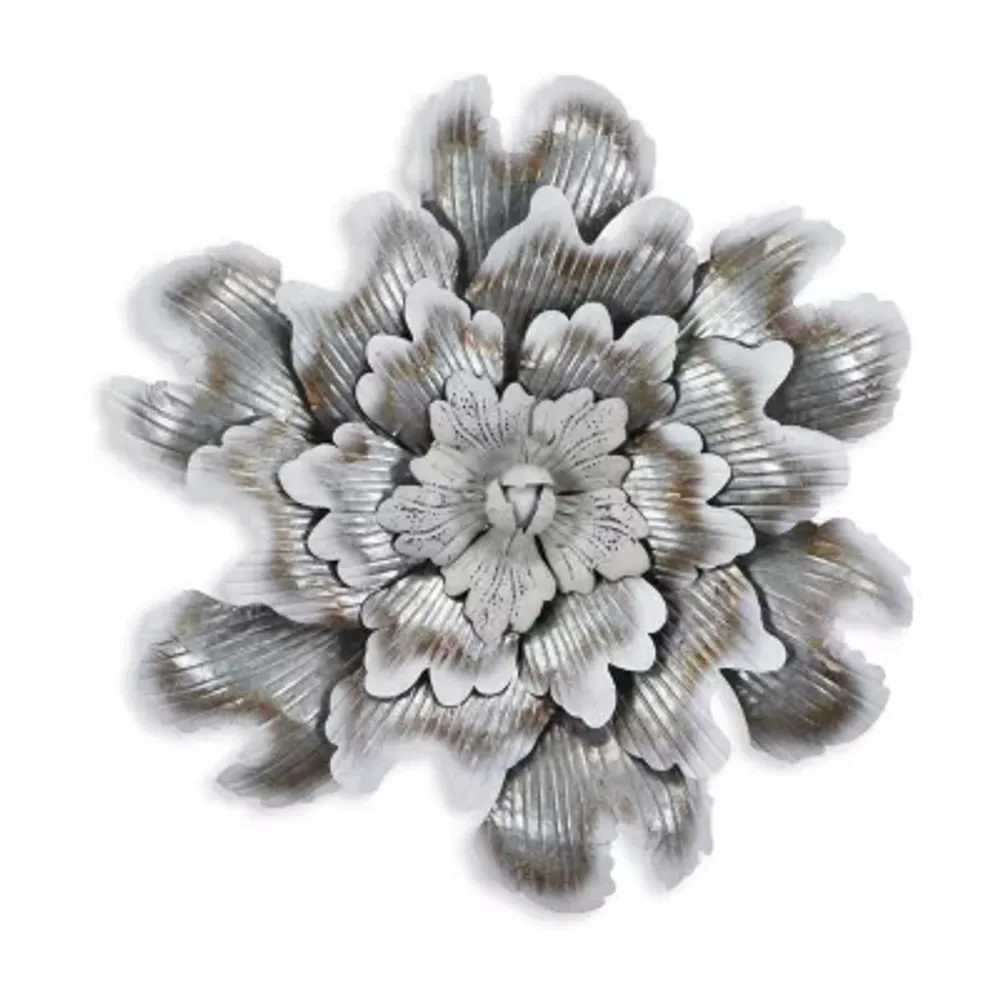 Cheungs Galvanized Flower Metal Wall Art