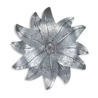 Cheungs Galvanized Flower With Buds Metal Wall Art