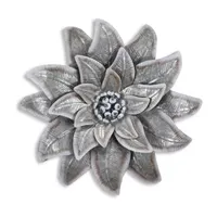 Cheungs Galvanized Flower With Buds Metal Wall Art
