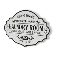 Cheungs Dafina Rustic Laundry Sign Metal Wall Art