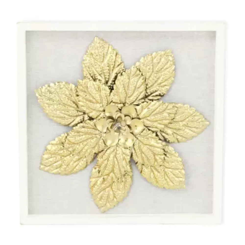 Vita Framed Elegant Flower Metal Wall Art