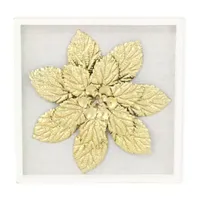 Vita Framed Elegant Flower Metal Wall Art