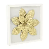 Vita Framed Elegant Flower Metal Wall Art