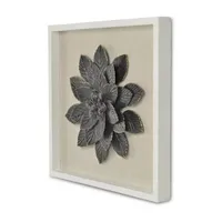 Vita Framed Elegant Flower Metal Wall Art