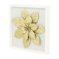 Vita Framed Elegant Flower Metal Wall Art
