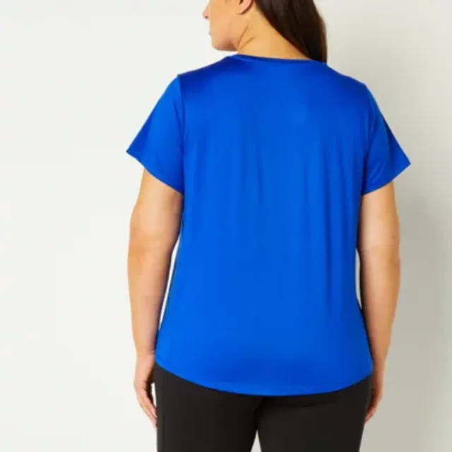 Xersion Mesh Womens Crew Neck Short Sleeve T-Shirt - JCPenney