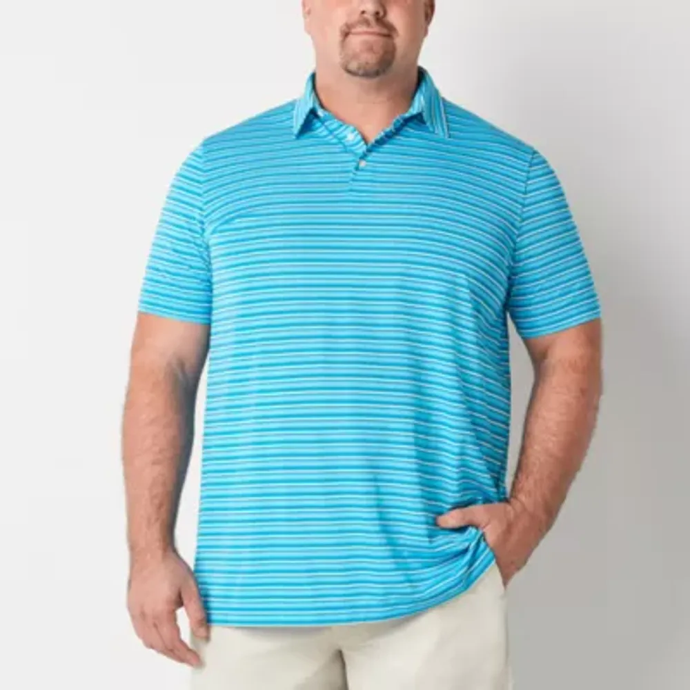 St. John's Bay Pique Big and Tall Mens Classic Fit Short Sleeve Polo Shirt | Blue | Big Tall 3X-Large Tall | Shirts + Tops Polo Shirts