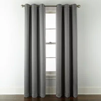 Broadhaven Geneva Solid Grommet Top Blackout Single Curtain Panel