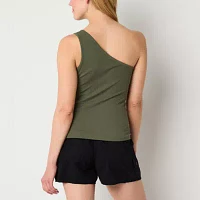 a.n.a Womens Asymmetrical Neck Sleeveless Tank Top