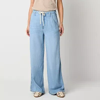 a.n.a - Tall Soft Drape Womens High Rise Wide Leg Jean