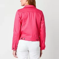 St. John's Bay Midweight Denim Womens Tall Jacket
