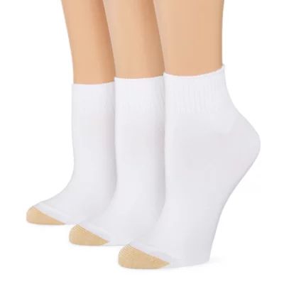 Gold Toe 3 Pair Quarter Socks Womens
