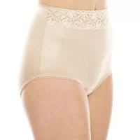 Underscore Rainbow Stretch Satin Lace Trim Control Briefs 306452