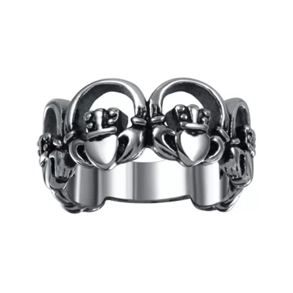 Stainless Steel Claddagh Band Ring