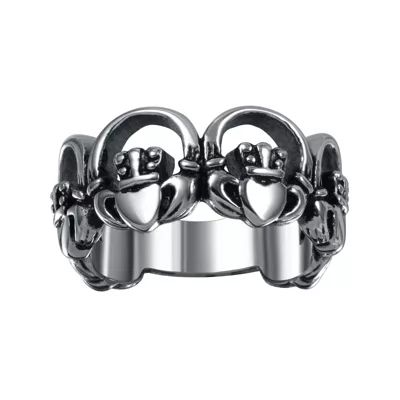 Stainless Steel Claddagh Band Ring