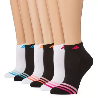 Adidas 6 Pack Cushion Low-Cut Socks -Womens