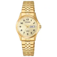 Citizen Quartz Womens Gold Tone Stainless Steel Expansion Watch Eq2002-91p