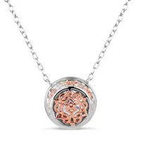 Womens CT. T.W. White Zirconia Sterling Silver Round Pendant Necklace