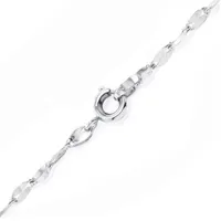 Silver Reflections Pure Silver Over Brass 25 Inch Valentino Chain Necklace