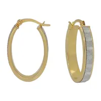 14K Gold Over Silver 27mm Round Hoop Earrings