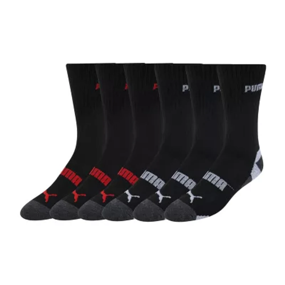 PUMA 6 Pair Crew Socks Mens