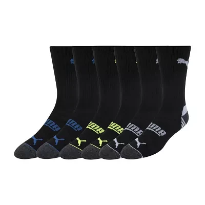 PUMA 6 Pair Crew Socks Mens