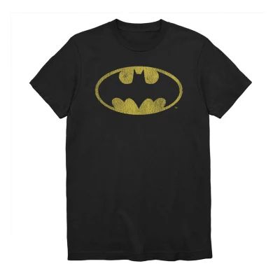 Mens Crew Neck Short Sleeve Regular Fit Batman DC Comics Graphic T-Shirt
