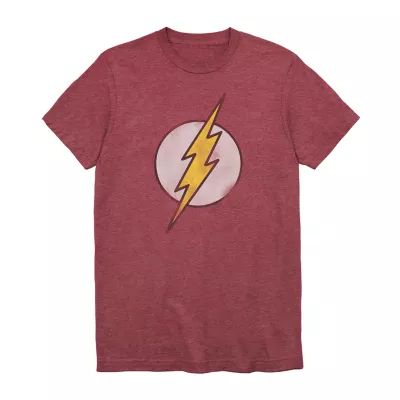 The Flash Mens Crew Neck Short Sleeve Regular Fit DC Comics Graphic T-Shirt