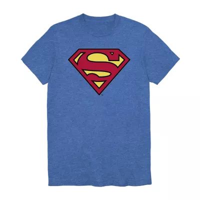 Superman Mens Crew Neck Short Sleeve Regular Fit DC Comics Graphic T-Shirt