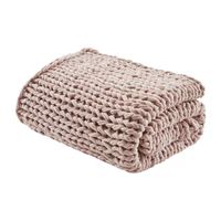 Madison Park Chunky Double Knit Handmade Lightweight Throw