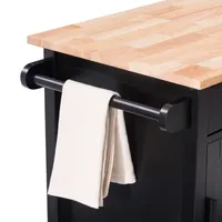 Kitchen Collection Wood-Top Kitchen Cart