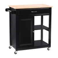 Kitchen Collection Wood-Top Cart