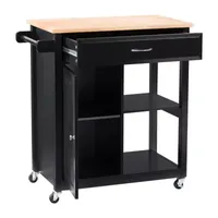 Kitchen Collection Wood-Top Cart