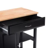 Kitchen Collection Wood-Top Cart