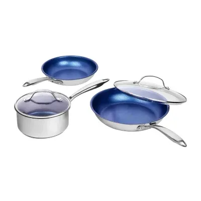 Granitestone Stainless Steel Blue 5-pc. Cookware Set