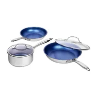 Granitestone Stainless Steel Blue 5-pc. Cookware Set