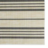 Design Imports Black Farmhouse Stripe Pvc Woven 6-pc. Table Linen Sets