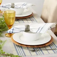 Design Imports French Blue Farmhouse Stripe Woven 6-pc. Placemats