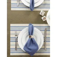 Design Imports French Blue Farmhouse Stripe Woven 6-pc. Placemats