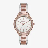 Geneva Ladies Womens Crystal Accent Two Tone Bracelet Watch Fmdjm278