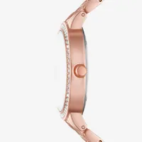 Geneva Ladies Womens Crystal Accent Rose Goldtone Bracelet Watch Fmdjm281