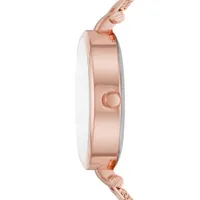 Geneva Ladies Womens Crystal Accent Rose Goldtone Stainless Steel Bracelet Watch Fmdjset076