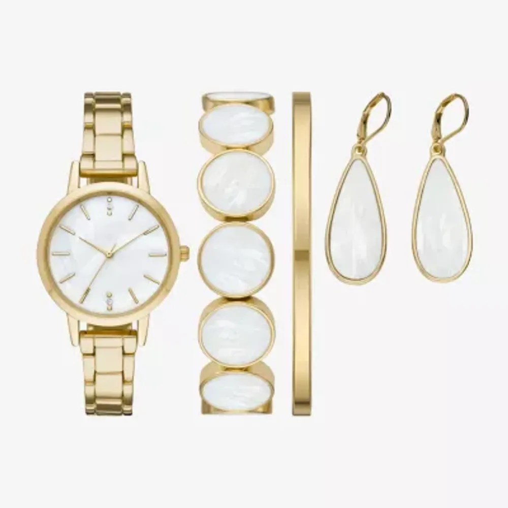 Ladies Boxed Sets Womens Gold Tone 5-pc. Watch Boxed Set Fmdjset350