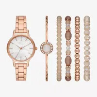 Ladies Boxed Sets Womens Rose Goldtone 6-pc. Watch Boxed Set Fmdjset351