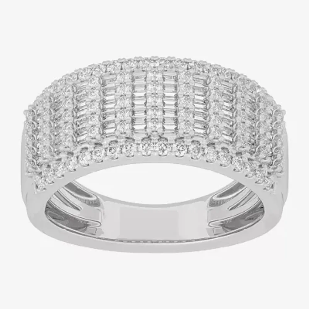 Mens 1 1/4 CT. T.W. Genuine White Diamond or Yellow 10K Gold Fashion Ring