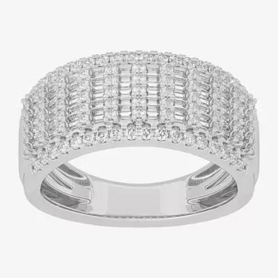Mens 1 1/4 CT. T.W. Genuine White Diamond or Yellow 10K Gold Fashion Ring