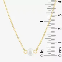 Yes, Please! "Mama" Womens 2-pc. Diamond Accent White Cultured Freshwater Pearl 14K Gold Over Silver Necklace Set