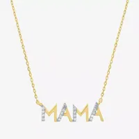 Yes, Please! "Mama" Womens 2-pc. Diamond Accent White Cultured Freshwater Pearl 14K Gold Over Silver Necklace Set