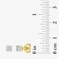 Diamond Addiction 1/7 CT. T.W. Natural White Diamond 14K Gold Over Silver Sterling Silver 3 Pair Earring Set